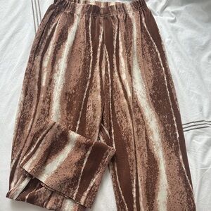Simonett Brown and Cream Striped Pants